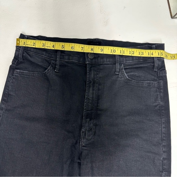 Mother the hustler ankle fray Women's Black Flare Jeans size 31 - Picture 6 of 11